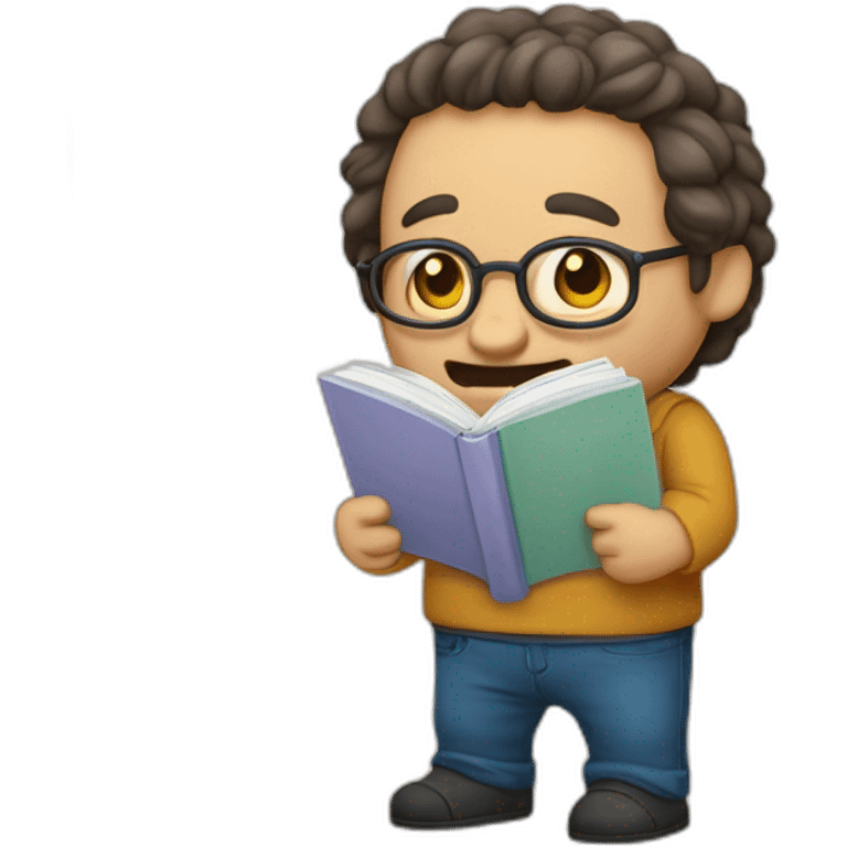 leon antropomorfisado de cuerpo completo con un libro en sus manos emoji