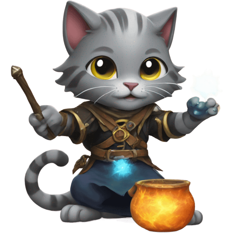 cats playing dnd casting spell emoji