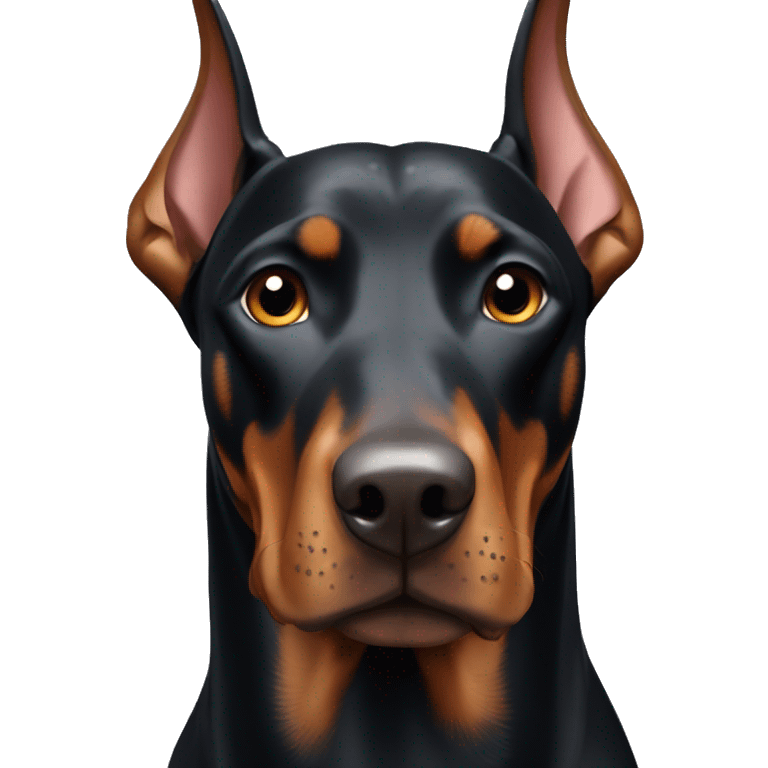 Doberman with cropped ears emoji