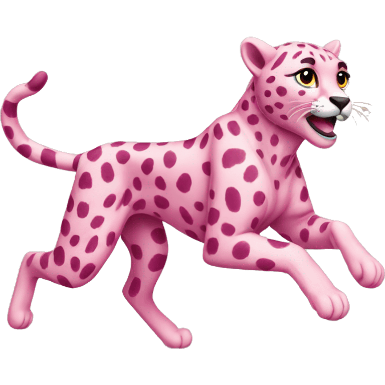 pink cheetah running emoji