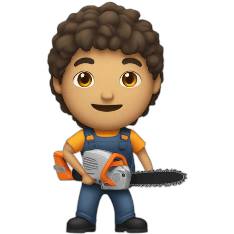 Javier Milei with a chainsaw emoji