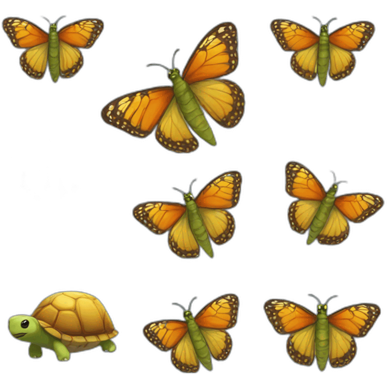 butterfly turtle emoji