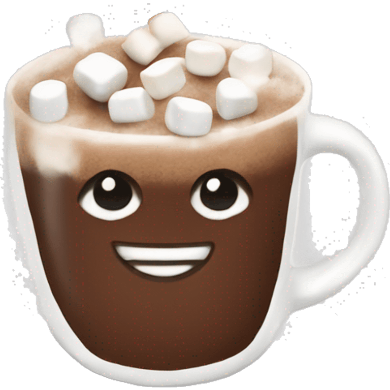 Hot chocolate with marshmallows  emoji