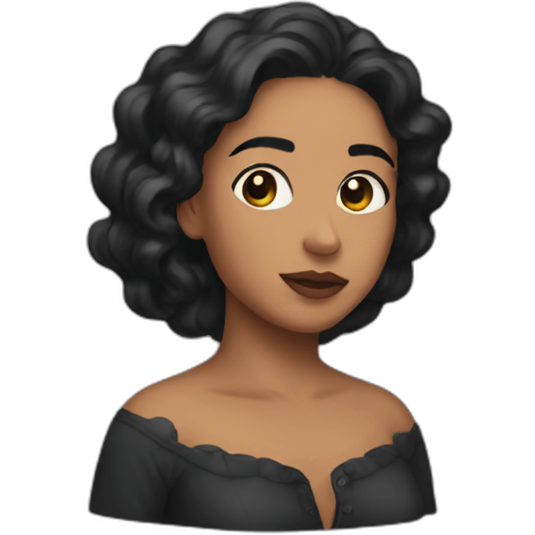 Black Rosalía with vph emoji