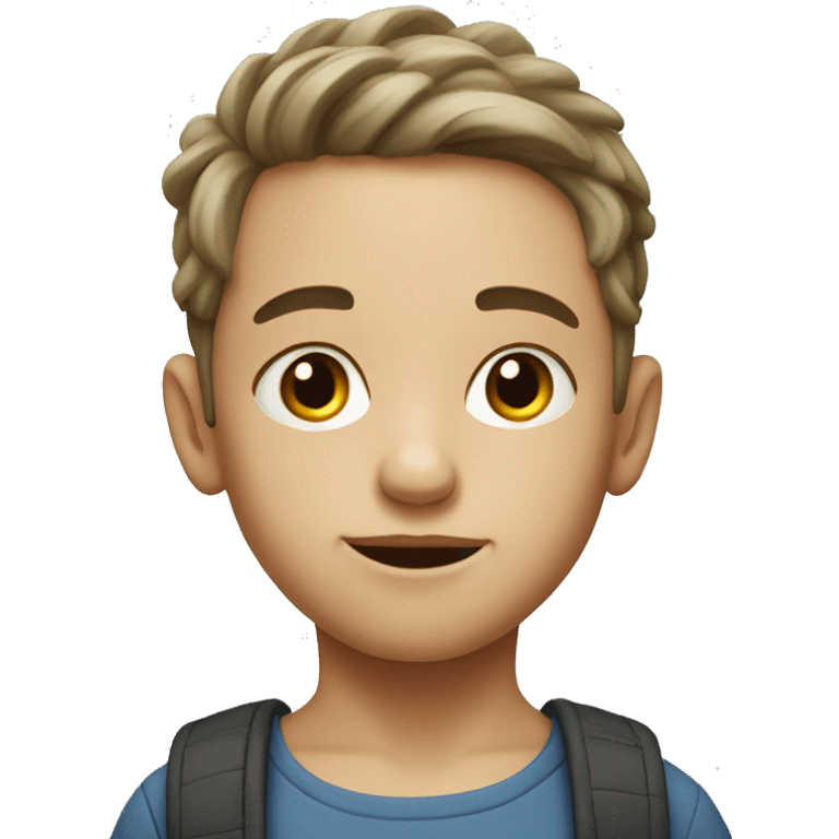 realistic portrait of a boy older emoji