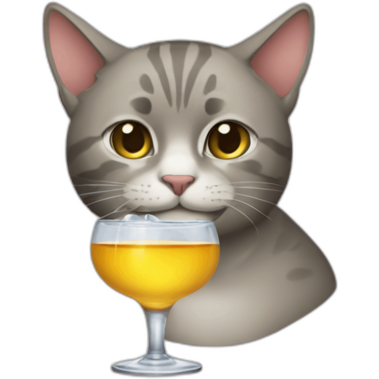 cat drinking vodka emoji