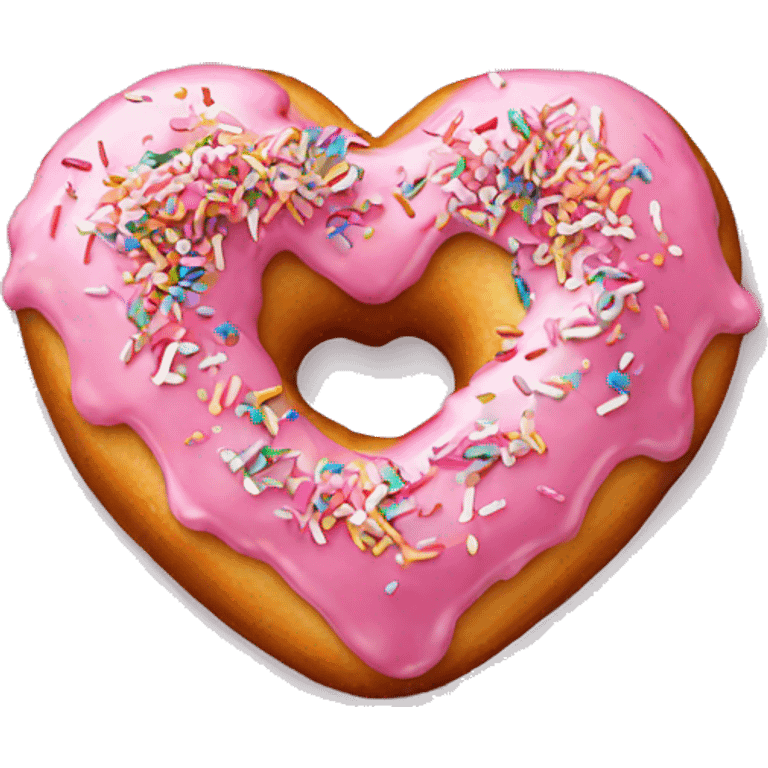 Heart shaped sprinkle doughnut  emoji