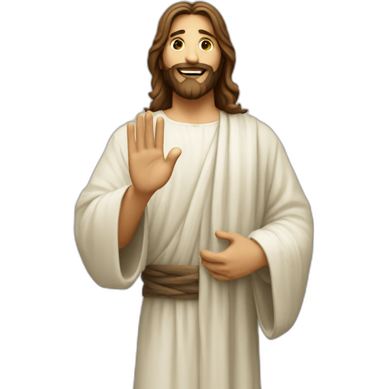 jesus saying Hi emoji