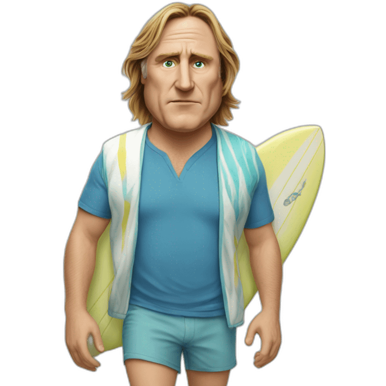 Depardieu surf emoji