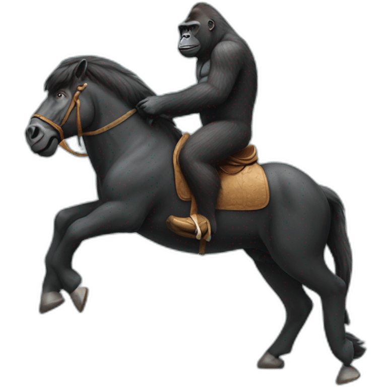 Gorilla riding a horse emoji