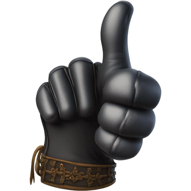 thumb up, gothic medieval glove, magical style emoji