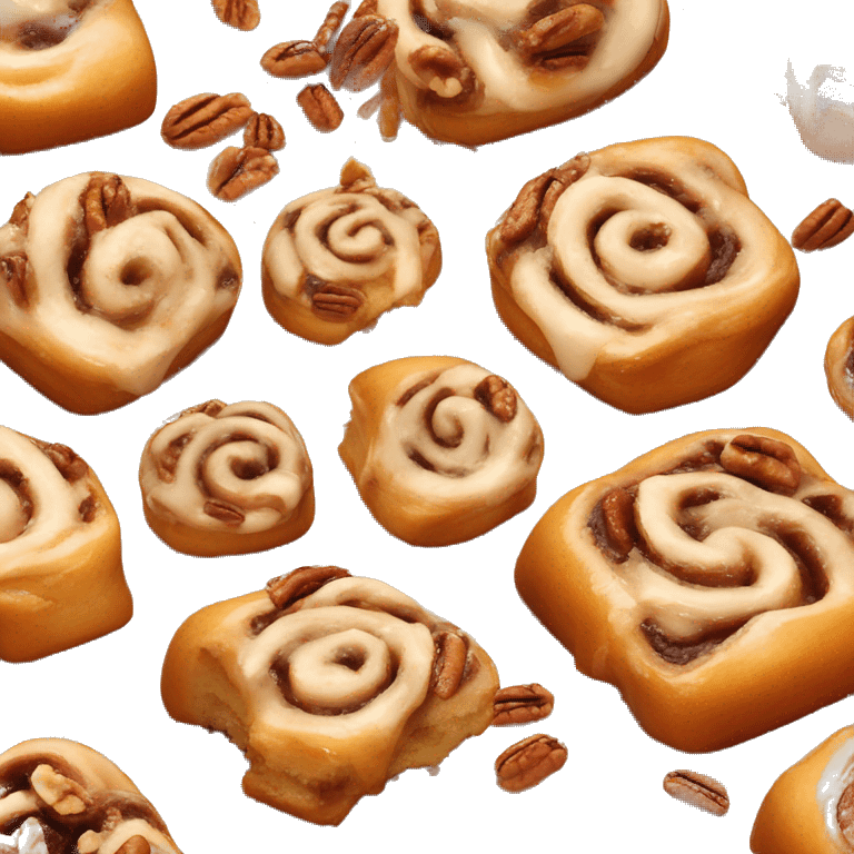 Cinnabon with salted caramel and pecan emoji