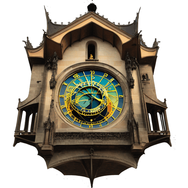 astronomical clock tower prague emoji