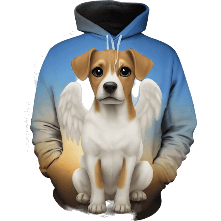 Dog wqerin plam angels hoodie emoji