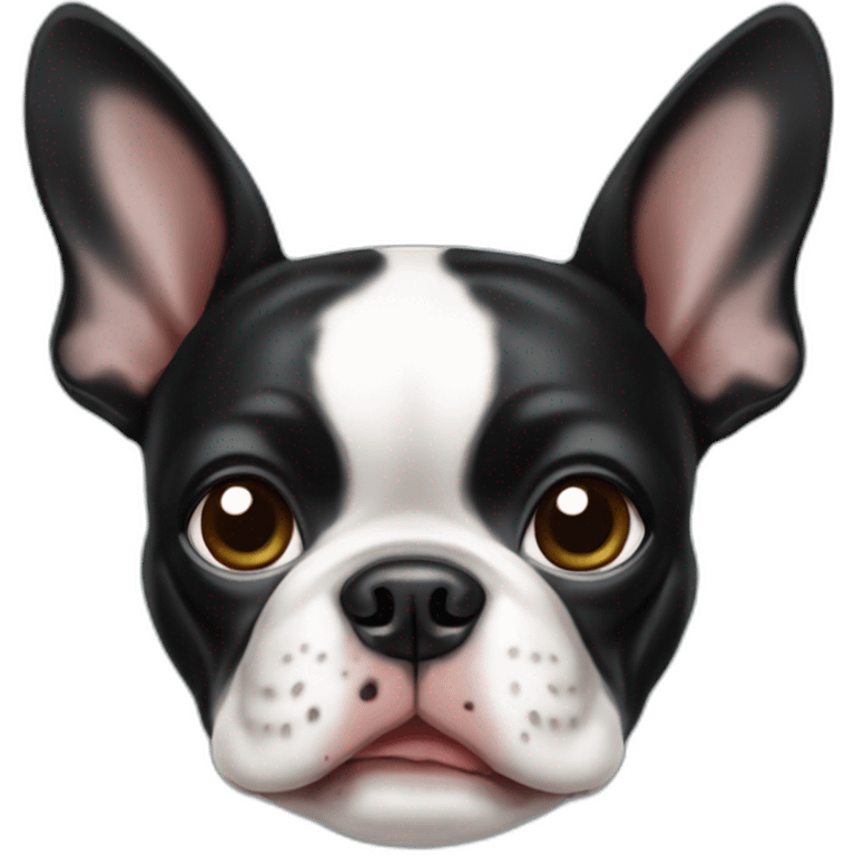 boston terrier head no tongue emoji