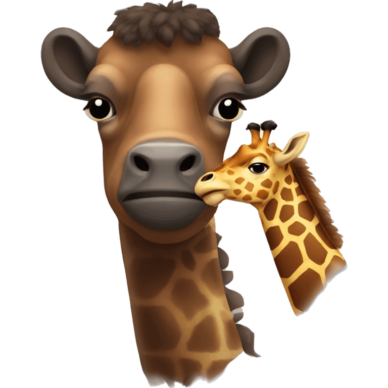 A bison x giraffe  emoji