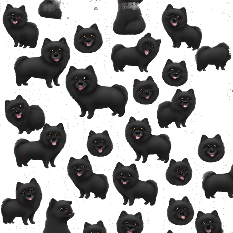 Black Pomeranian  emoji