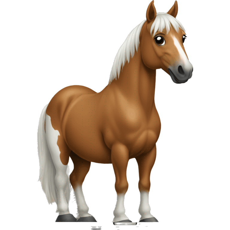 horse sits with macbook emoji