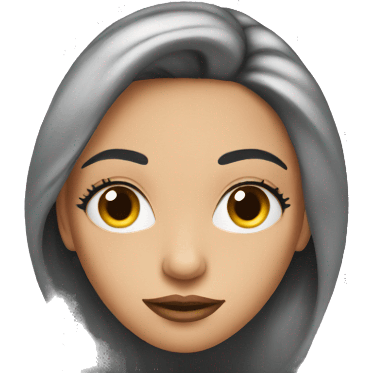 Woman with big eyelashes emoji