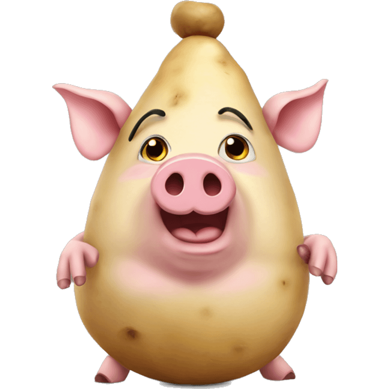 Pig in a potato costume  emoji