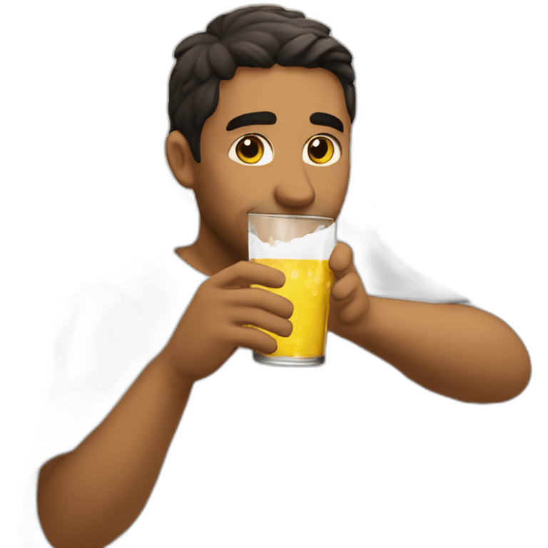 Angel Latino drinking emoji