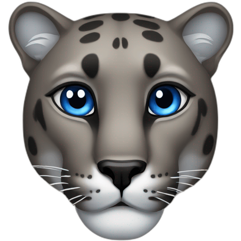 Panther with blue eyes emoji