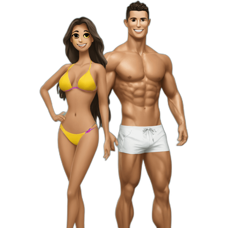 Cristiano Ronaldo in a bikini emoji