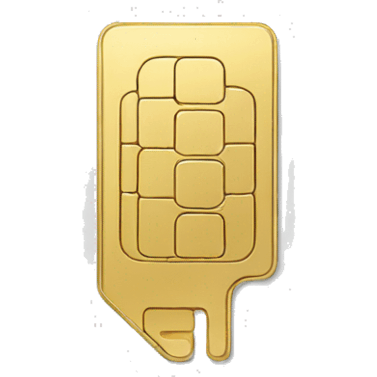 SIM card with white and gold colors emoji