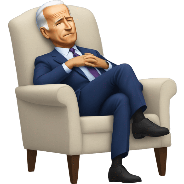 biden asleep in a chair emoji