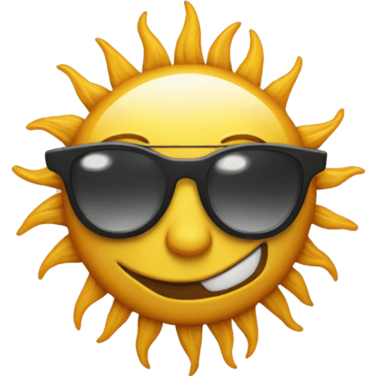 sun with glasses emoji