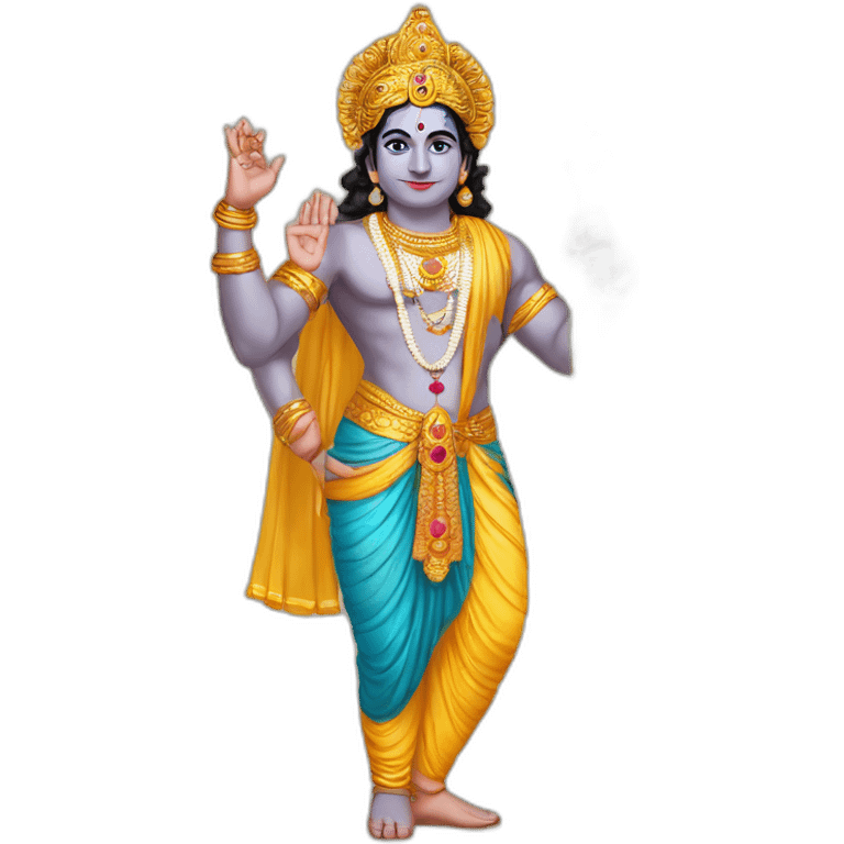 Lord Krishna full body telling Arjuna emoji