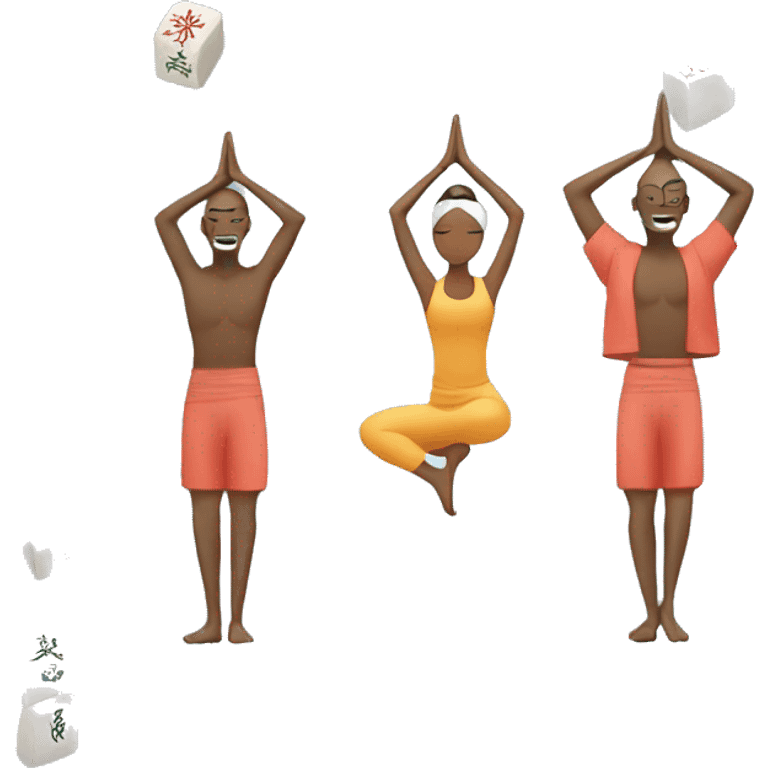 Yoga and mahjong  emoji