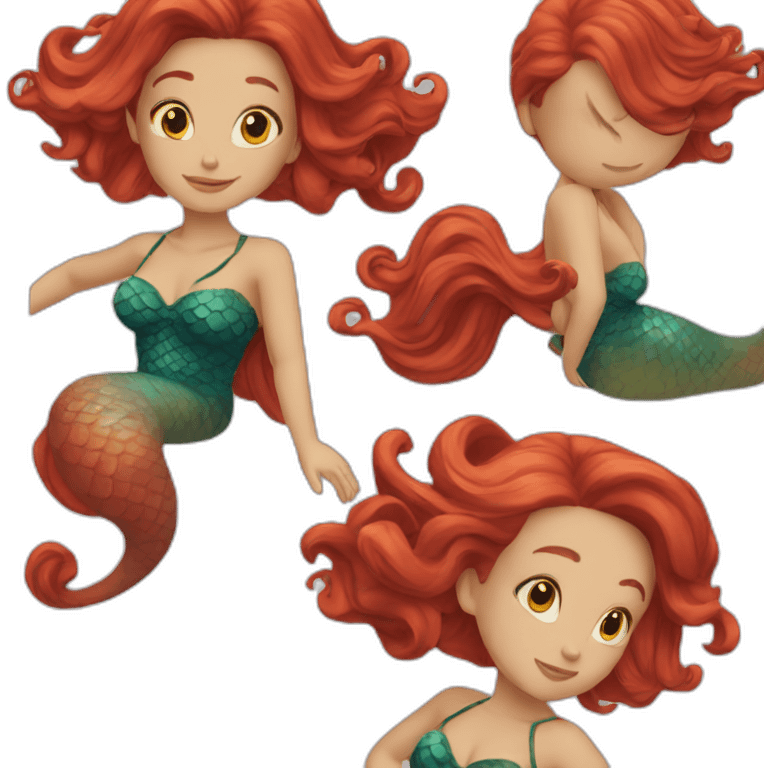 delphine-mermaid-red-hair emoji