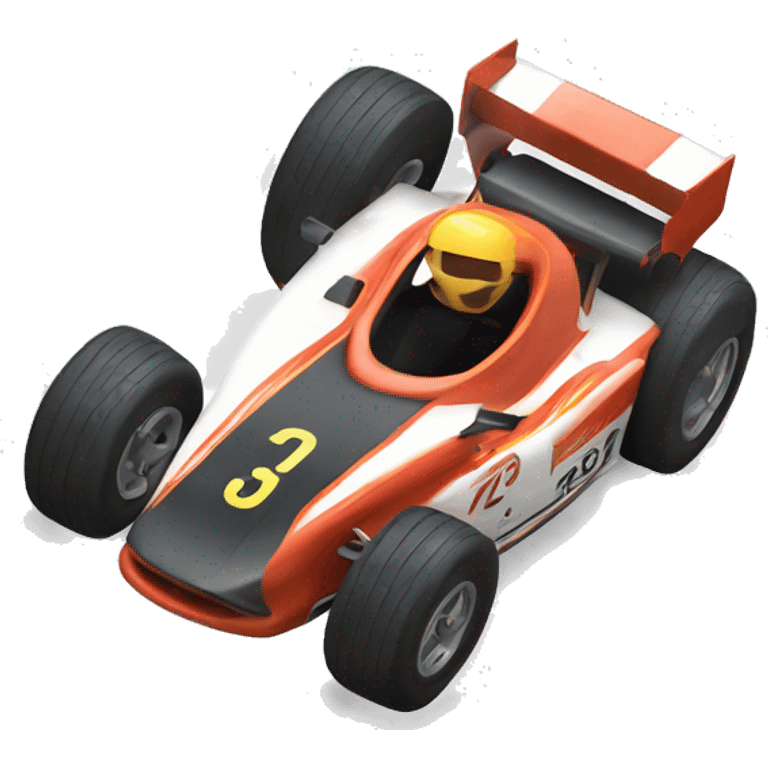 Race car with scorching tires emoji