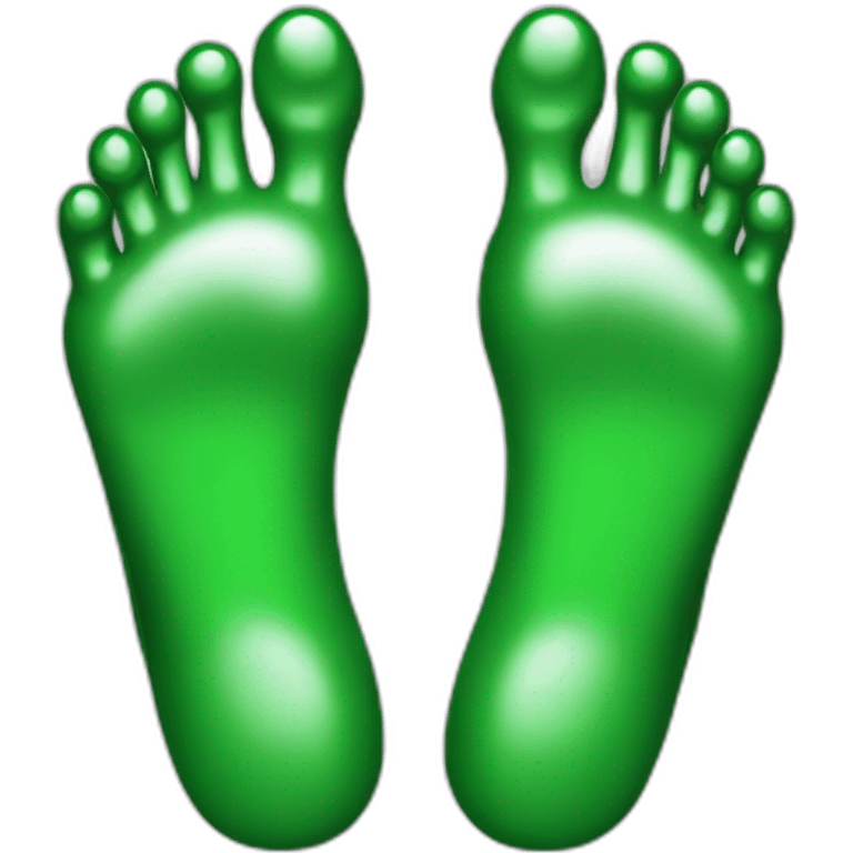 Feet with green varnish emoji