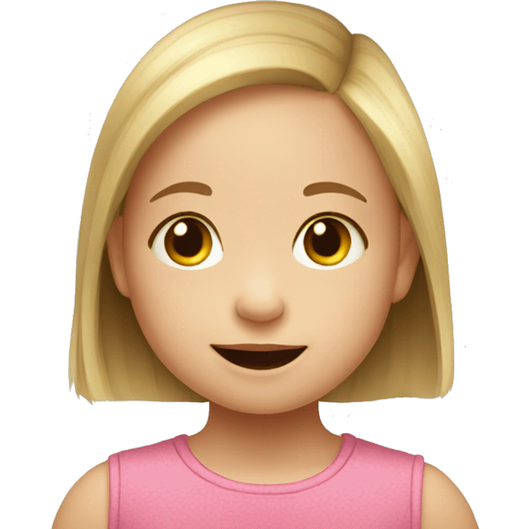 3 year old girl with Down syndrome  emoji