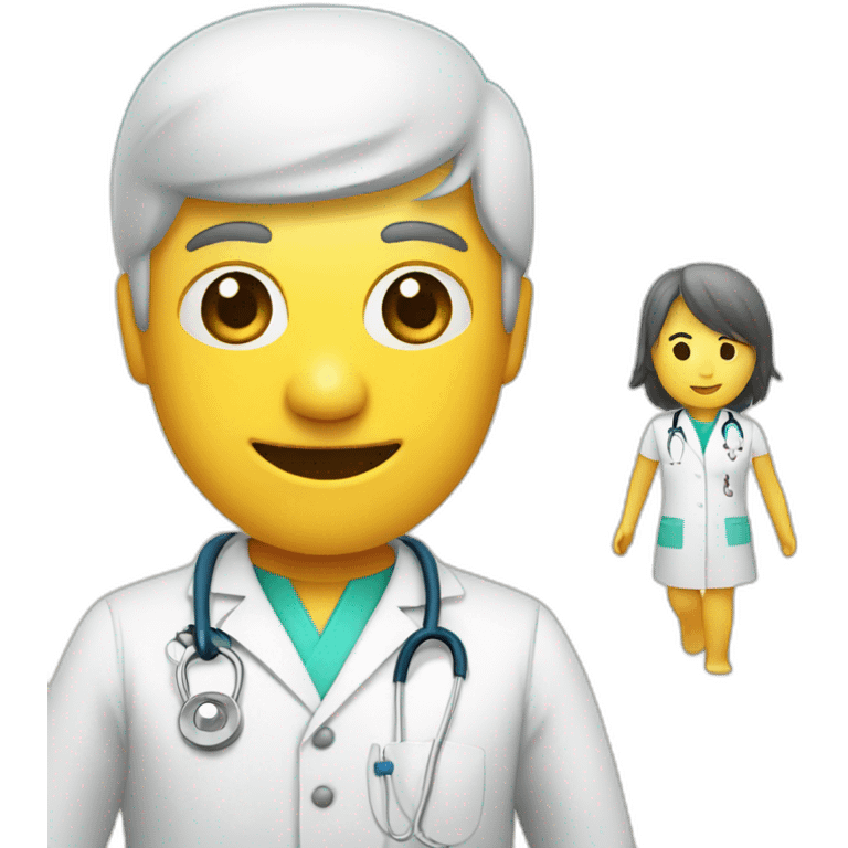 Docter strenge op strand emoji