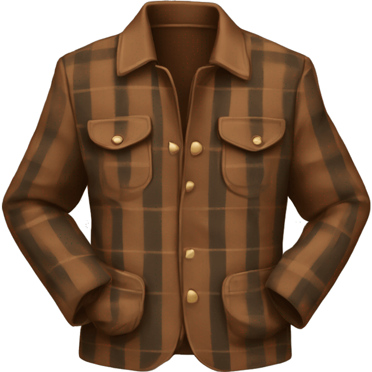 Plaid brown jacket  emoji