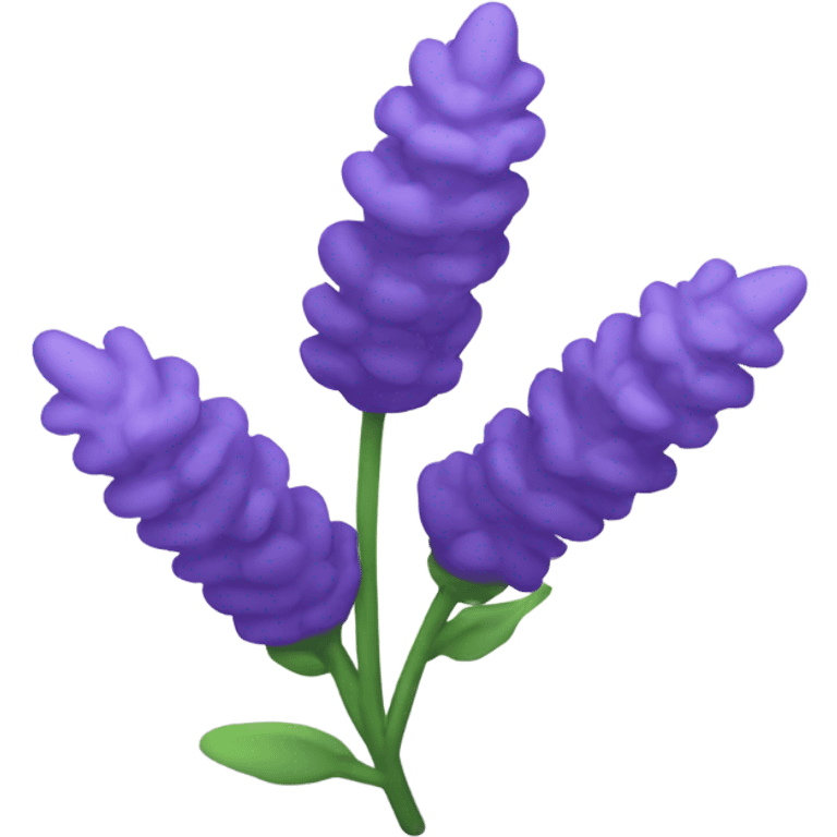 Black Shape Of The lavender flower  emoji