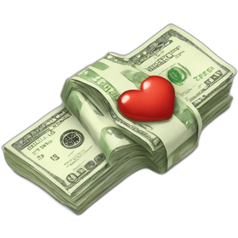 Money with love emoji