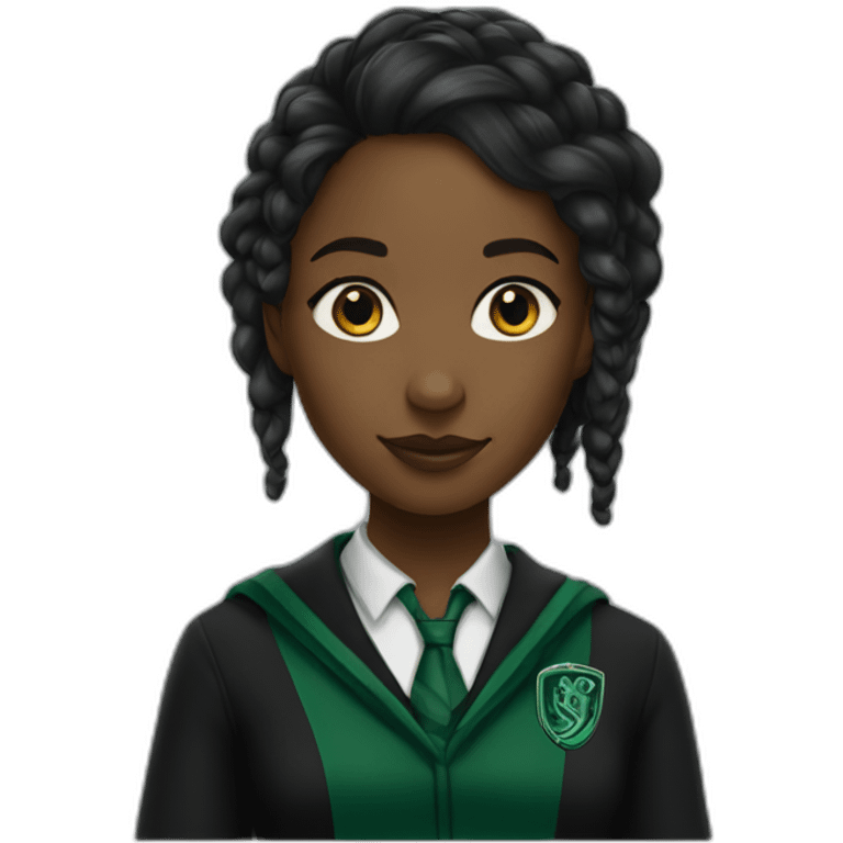 Slytherin black girl emoji