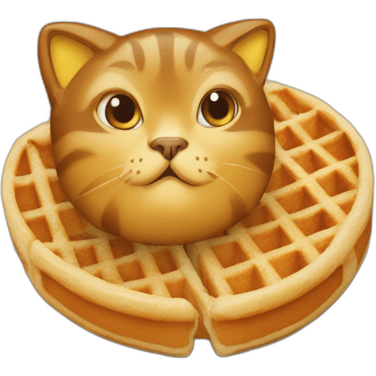 kat in een wafel emoji