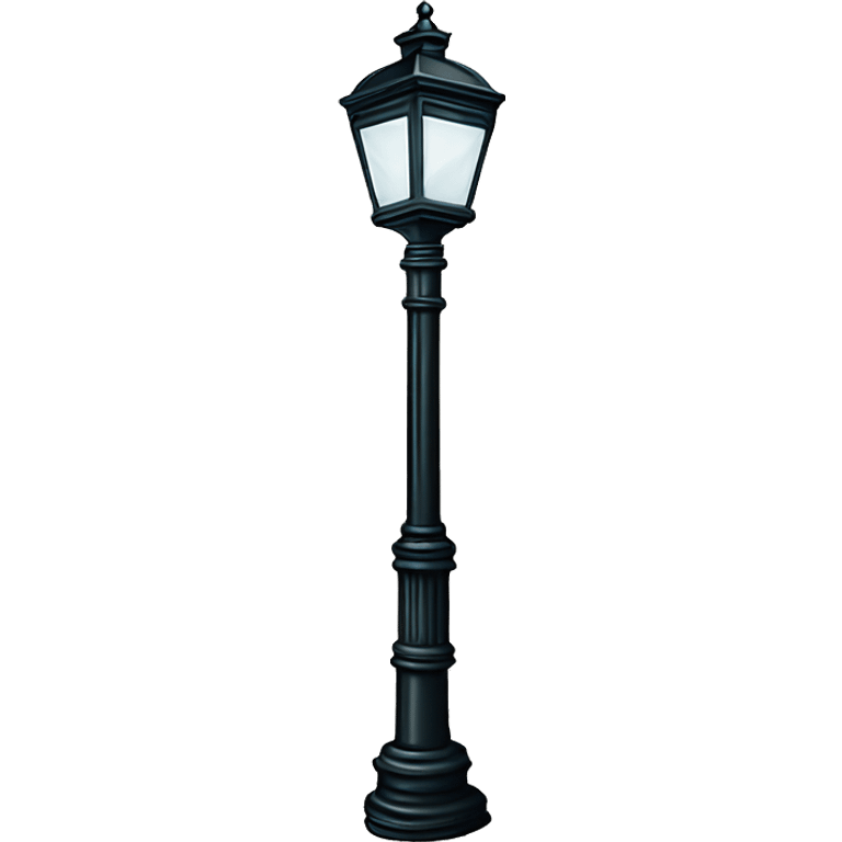 Realistic full length Bourbon street lamp post sign emoji