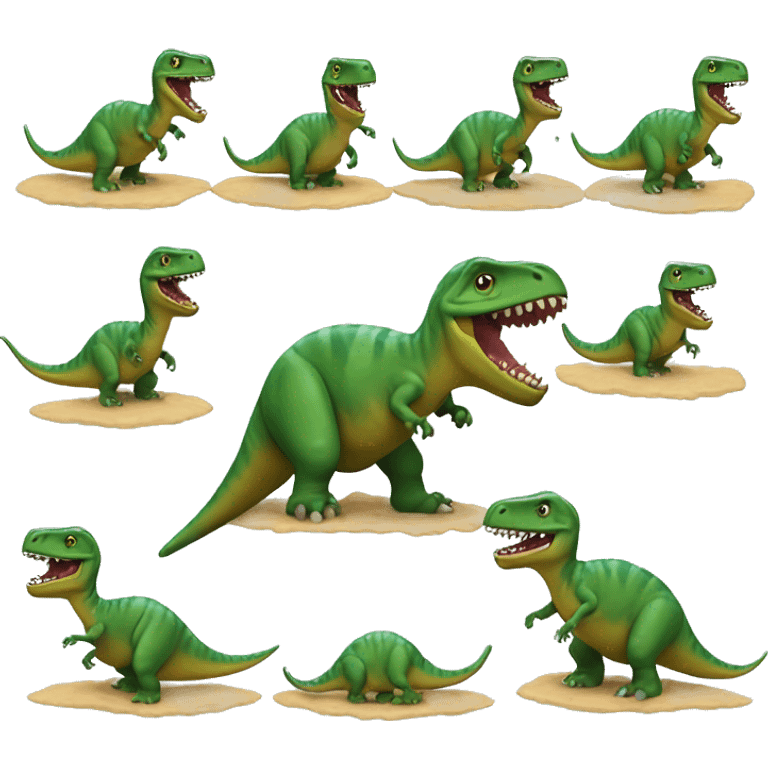 Dinosaurier am surfen emoji