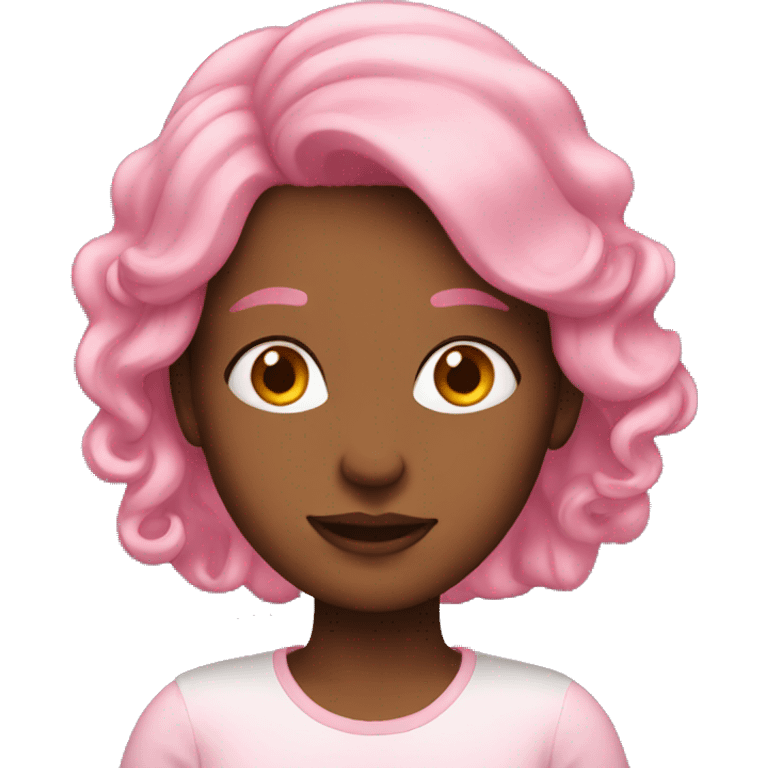 Woman with pink hair emoji