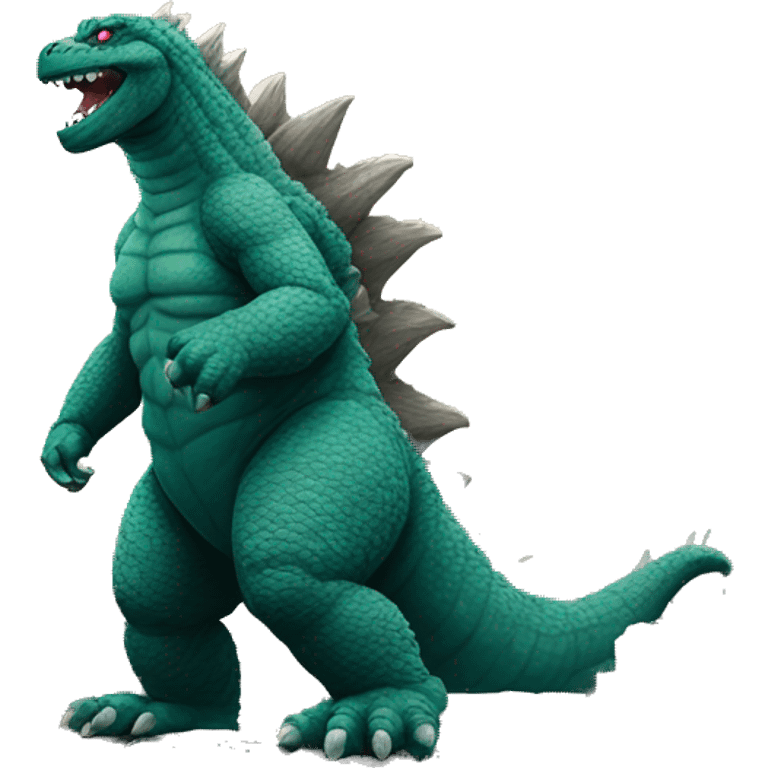 godzilla stepping on city emoji