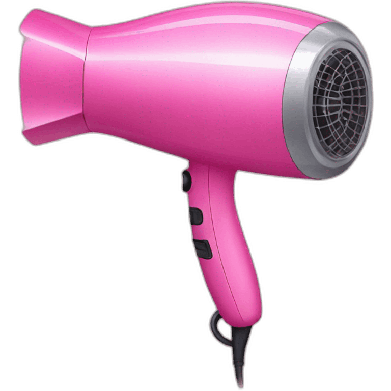 Hair dryer pink emoji