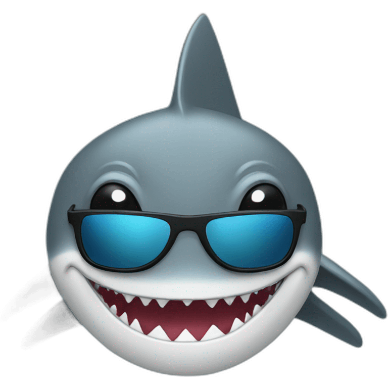 Shark with sunglasses emoji