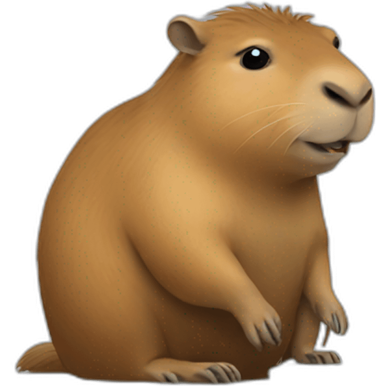 capybara with a macbook emoji