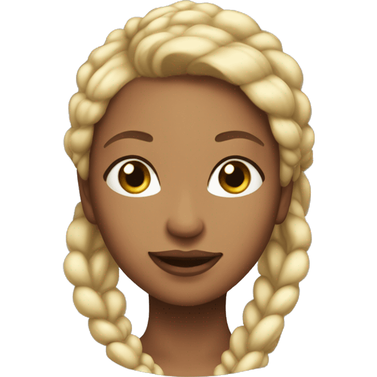 woman with pigtail hair, beautiful woman emoji